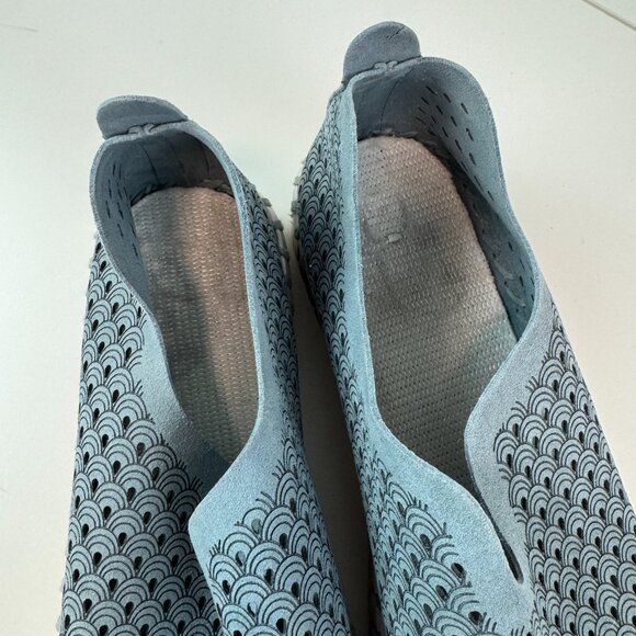 Ilse Jacobsen Tulip Shoes Blue Suede Slip on sneakers EU 41 (US 9.5) - Picture 4 of 10